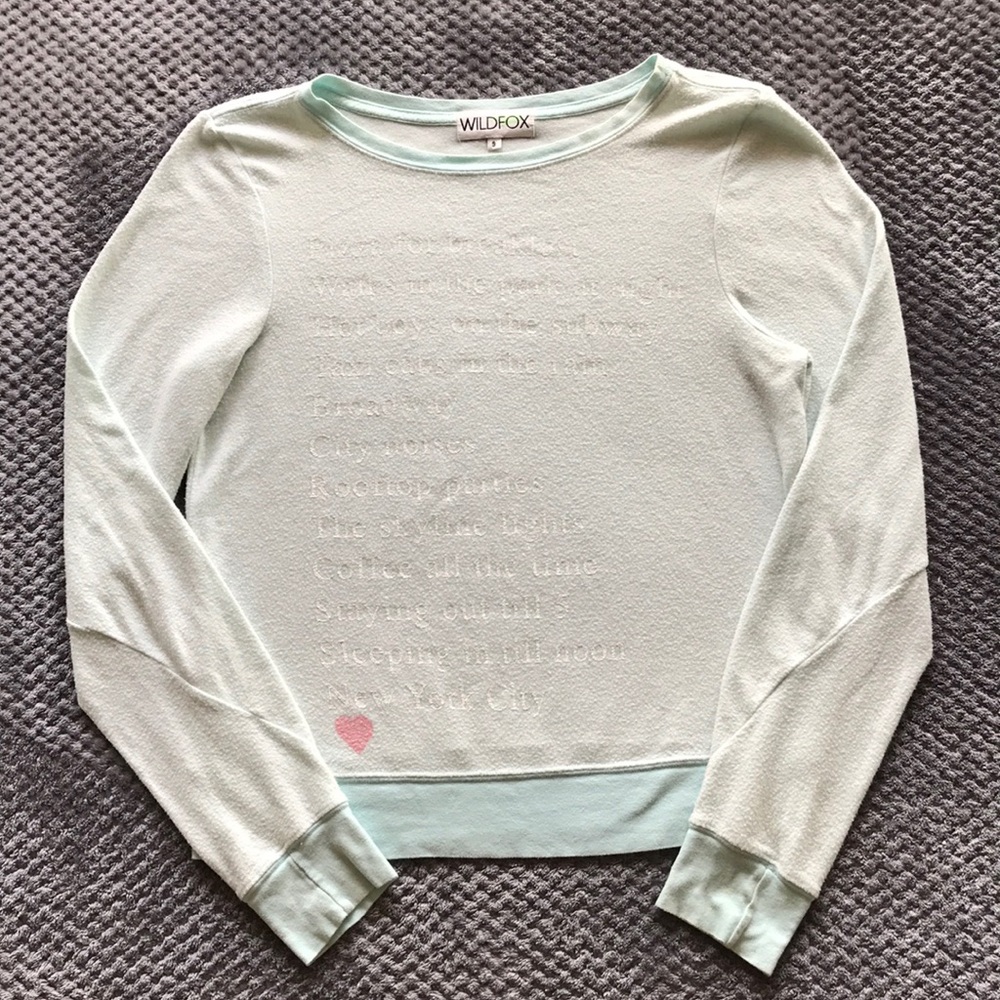WILDFOX women's Sweater New York City List Small S